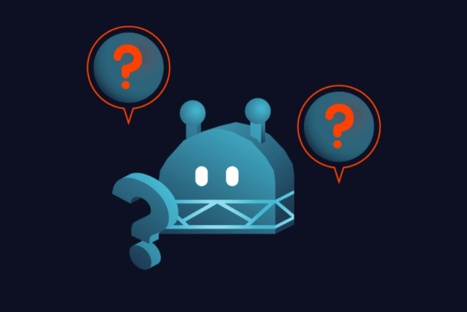Chatbot with question mark