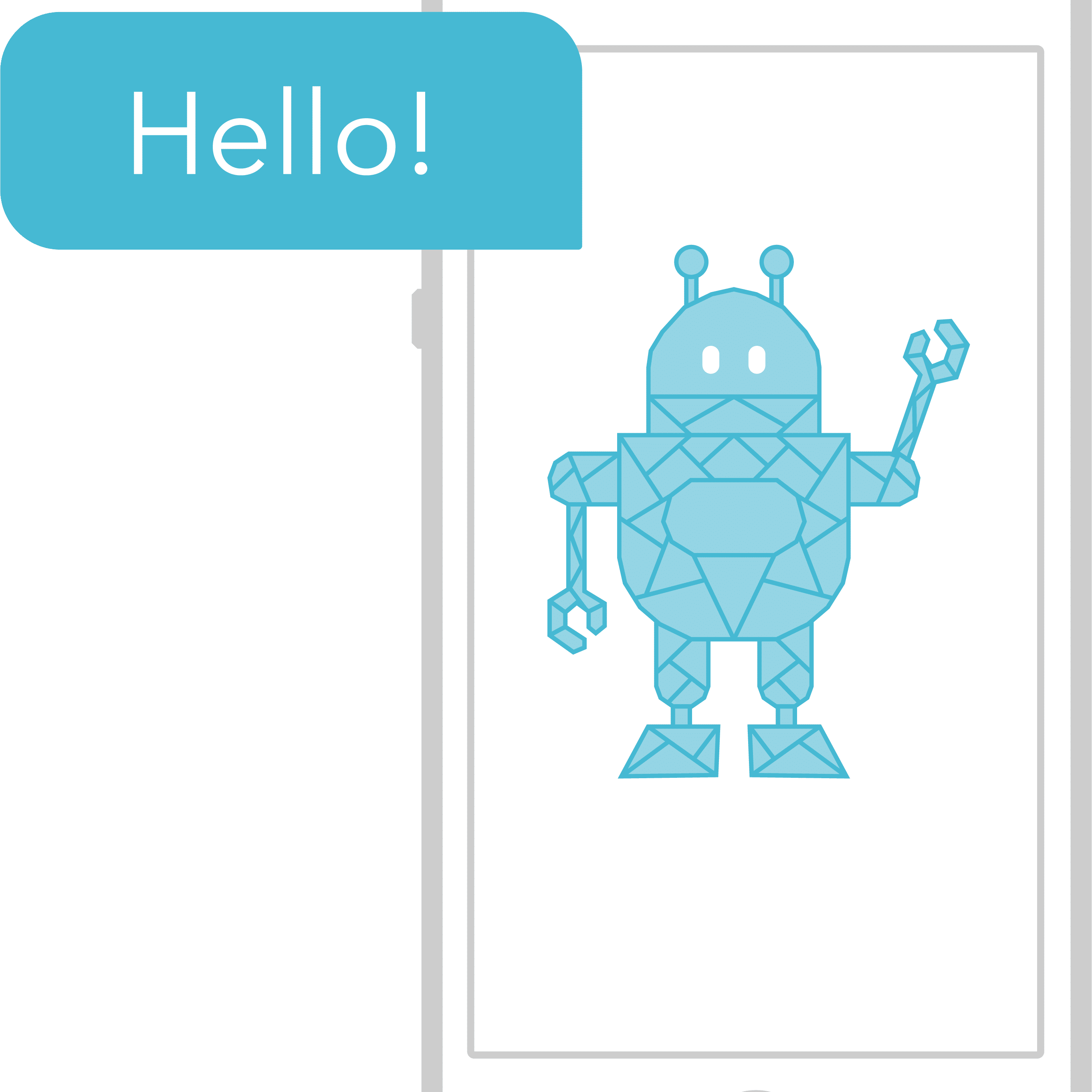Ein Chatbot sagt Hallo