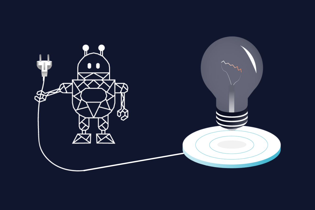 Chatbot with light bulb