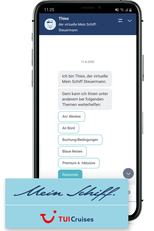 Chatbot von TUI Cruises