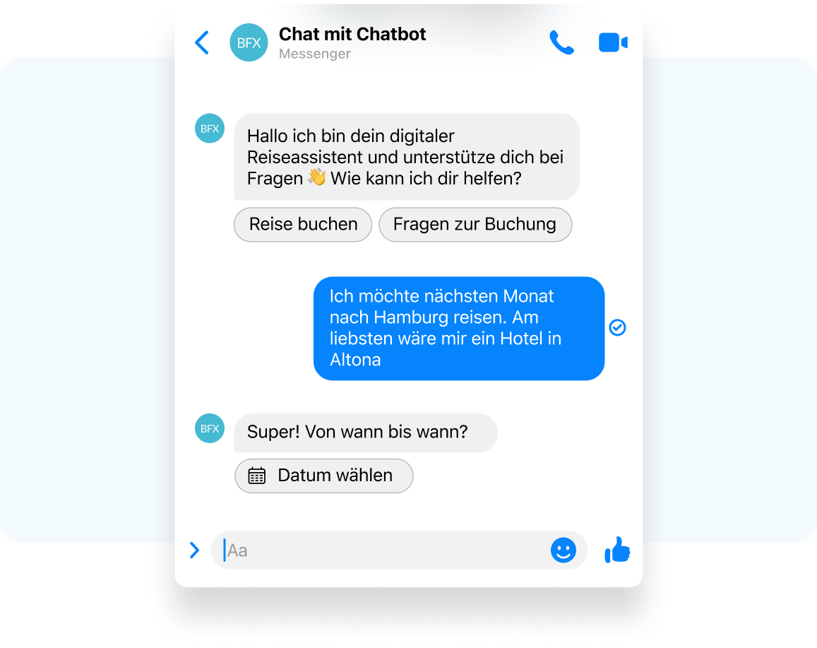 BOTfriends Facebook Messenger Buchung