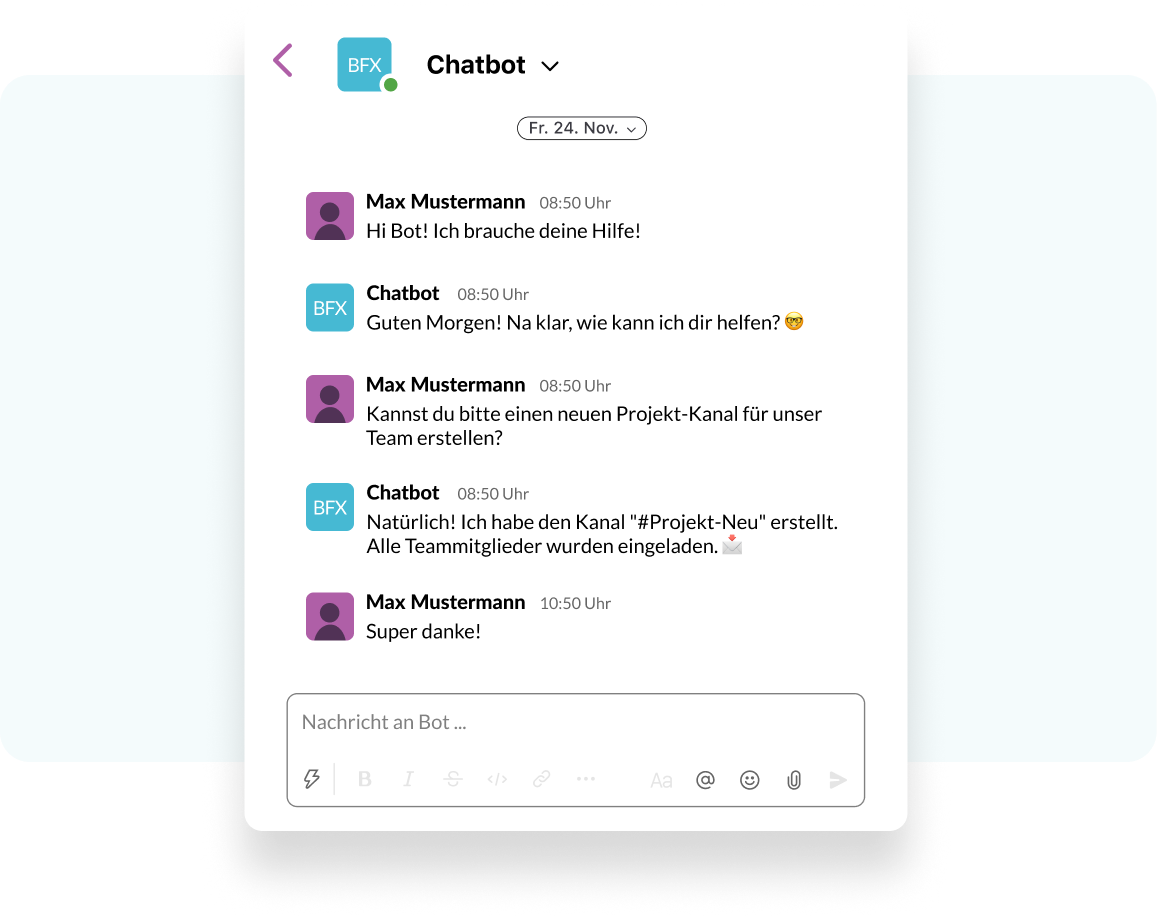 Slack Integration interne Kommunikation Botfriends